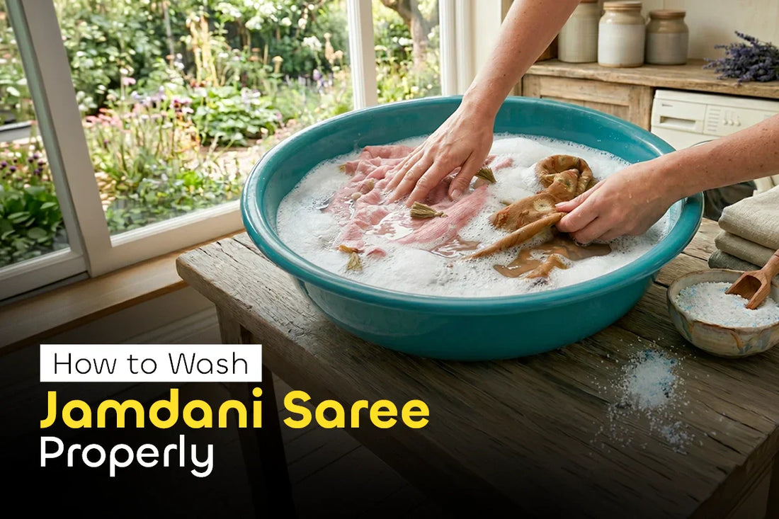 Wash Jamdani Saree Properly
