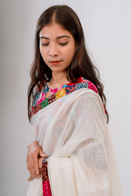 Premium Woven PoetryX Patchwork Saree
