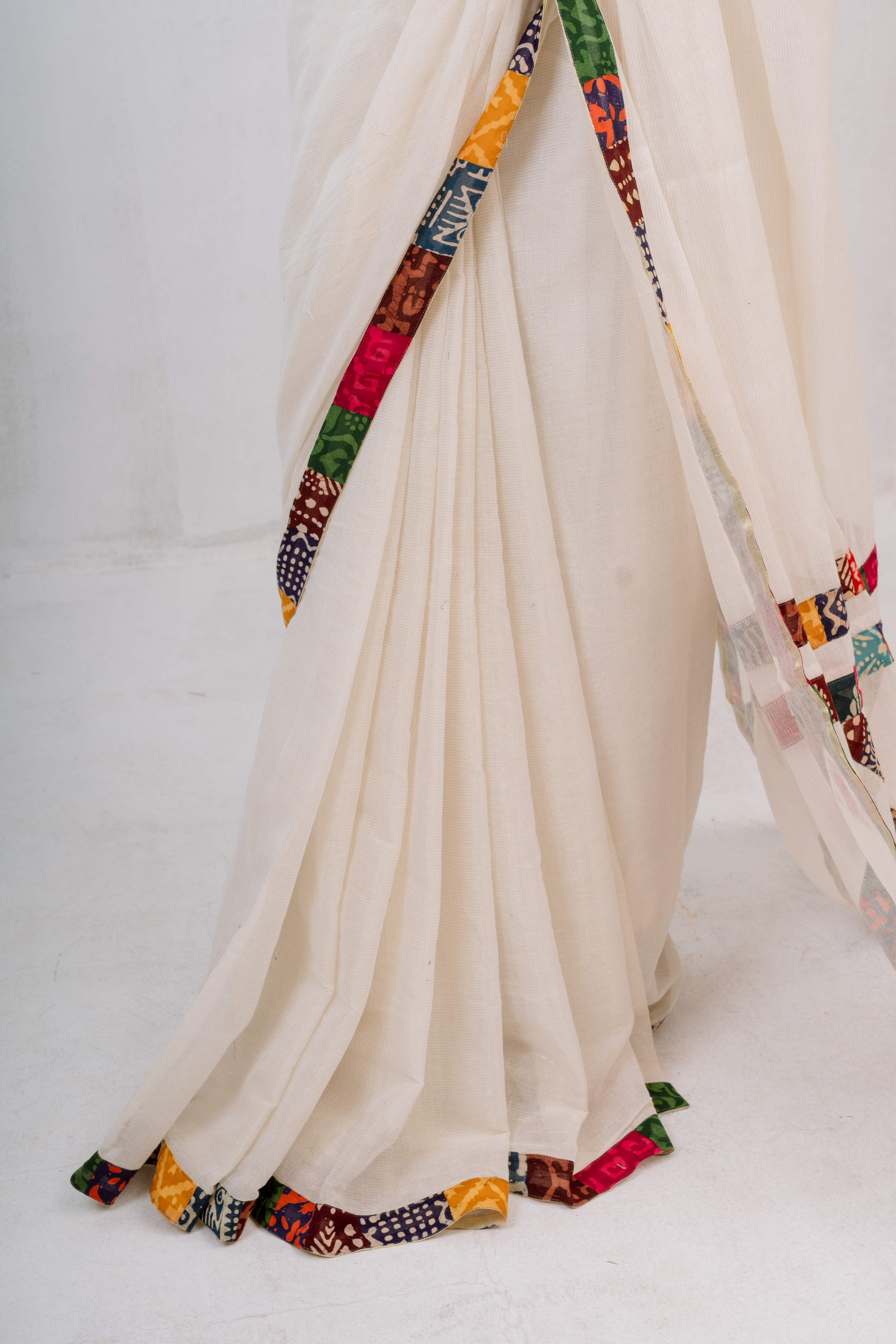 Premium Woven PoetryX Patchwork Saree