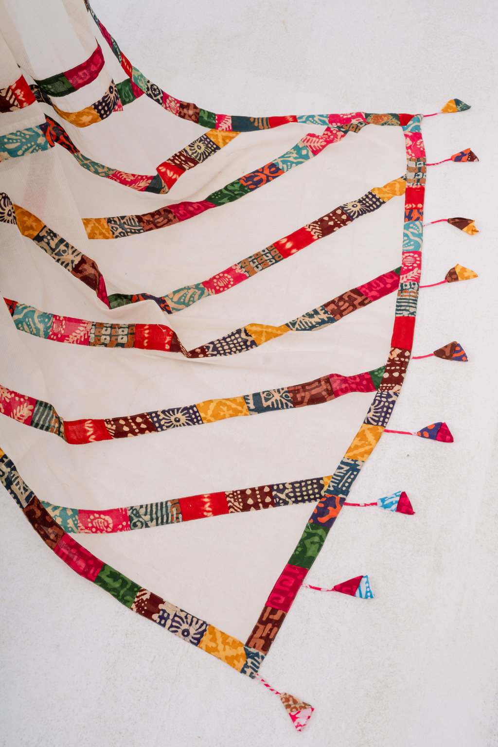 Premium Woven PoetryX Patchwork Saree