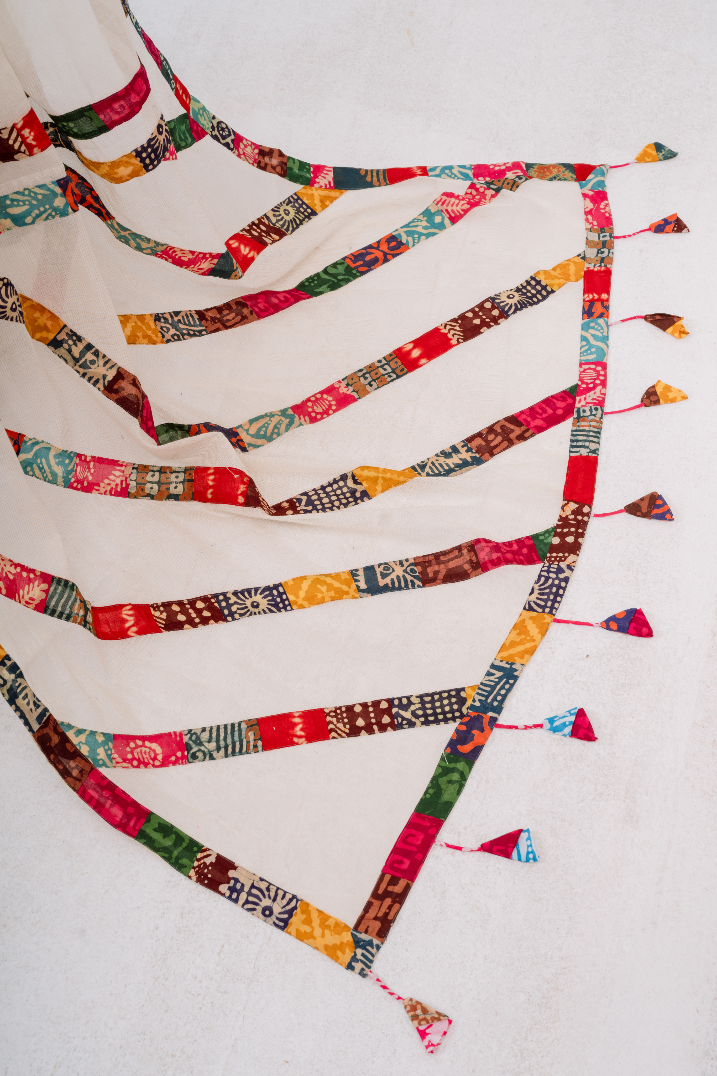 Premium Woven PoetryX Patchwork Saree