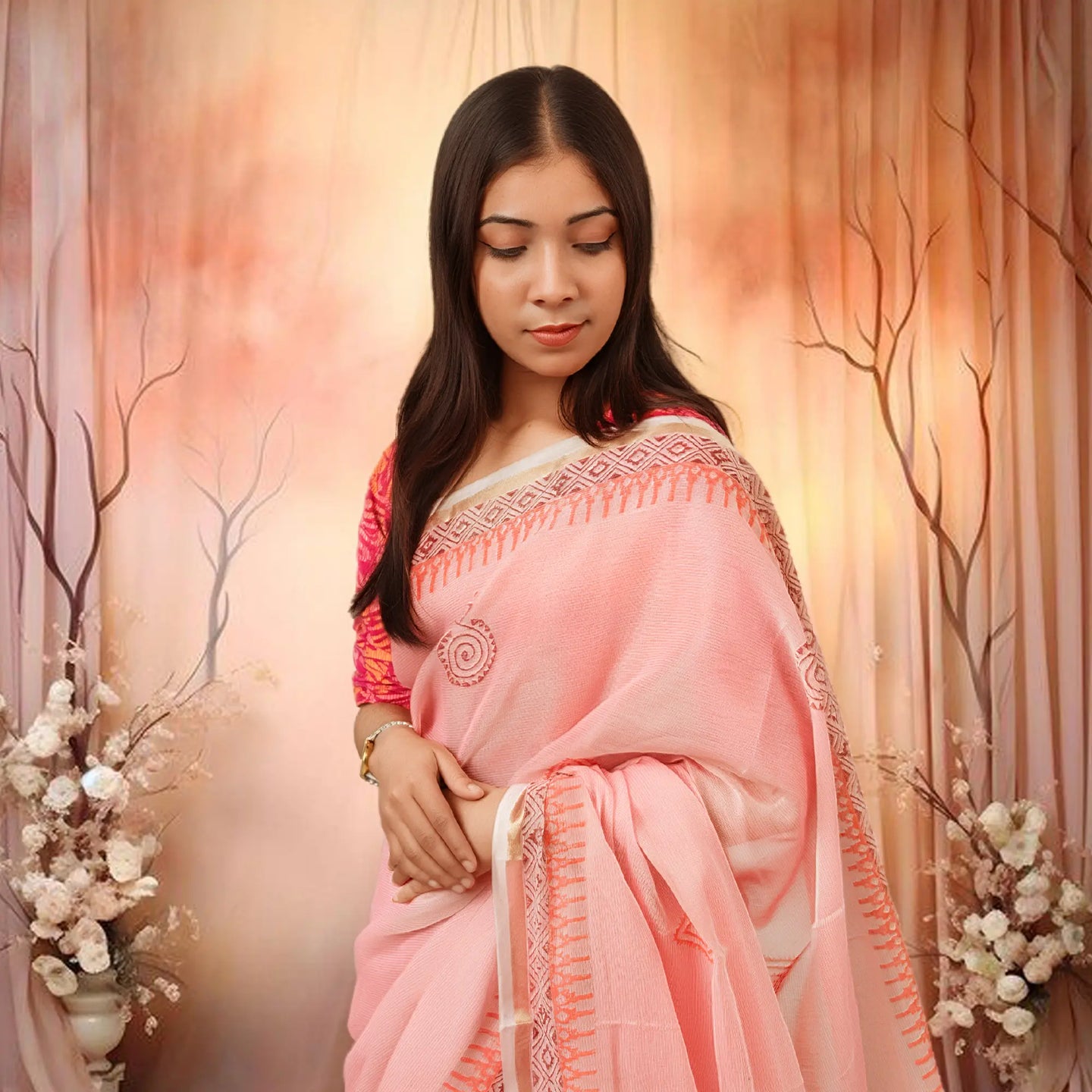 Exclusive AuroraX Handloom Cotton Saree