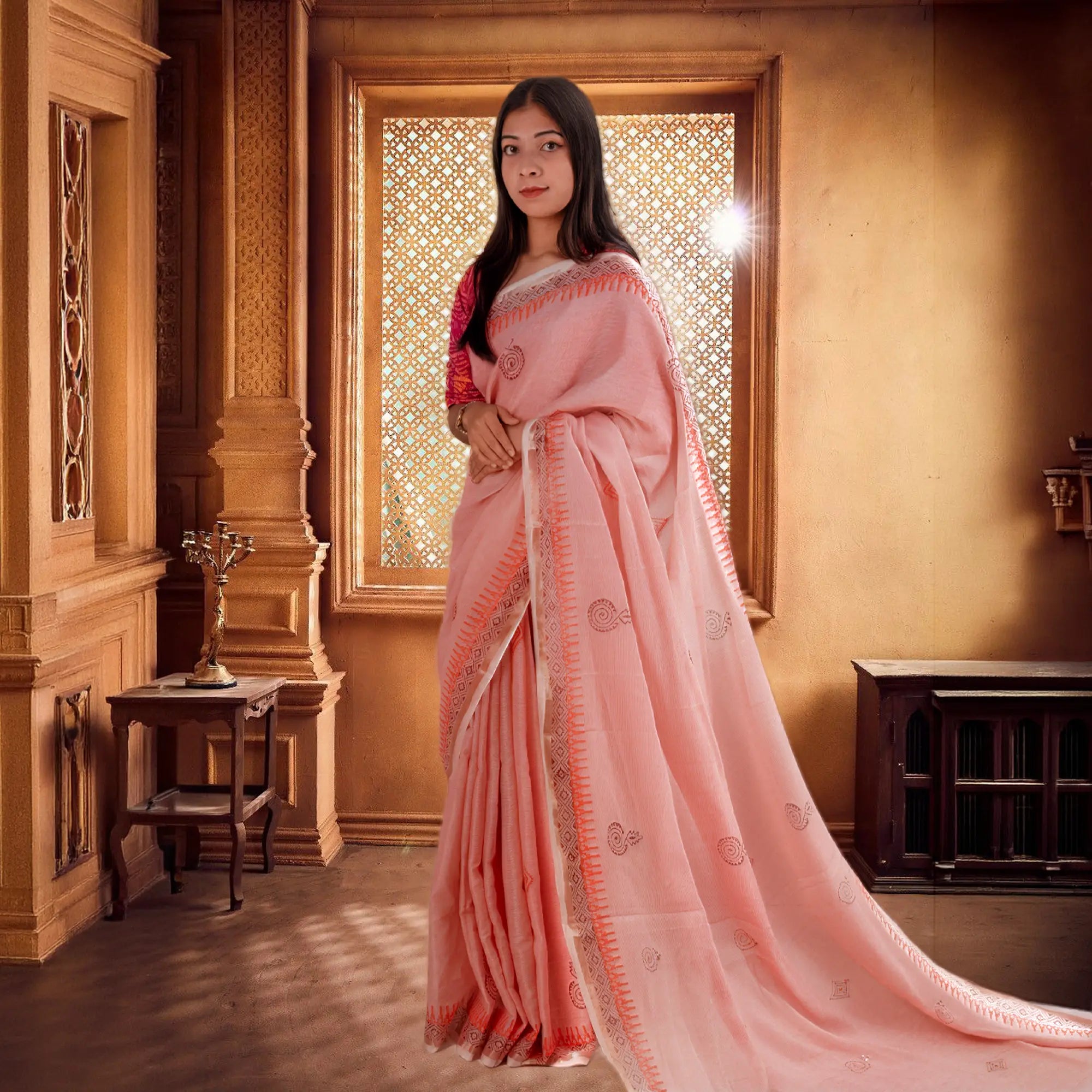 Exclusive AuroraX Handloom Cotton Saree