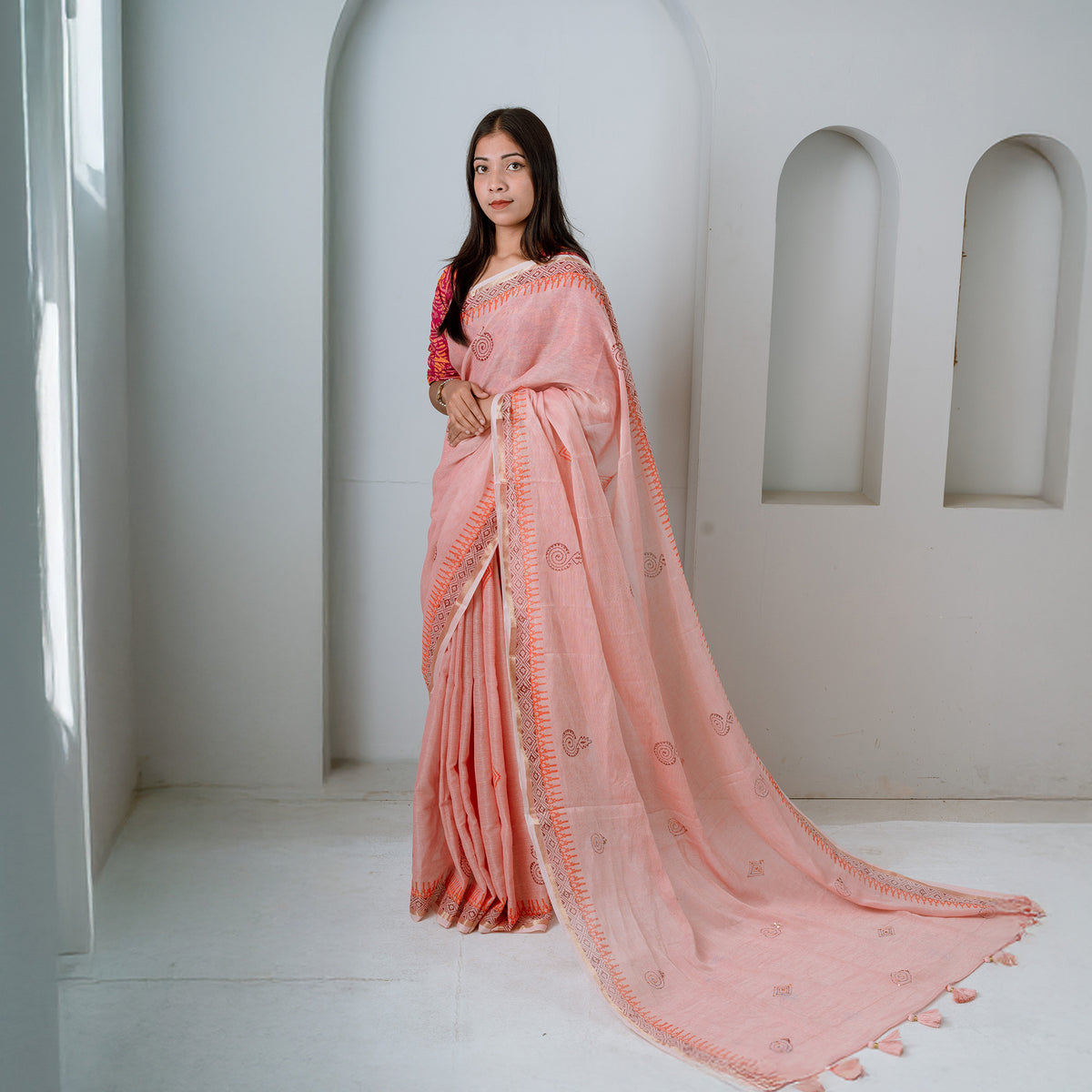 Exclusive AuroraX Handloom Cotton Saree