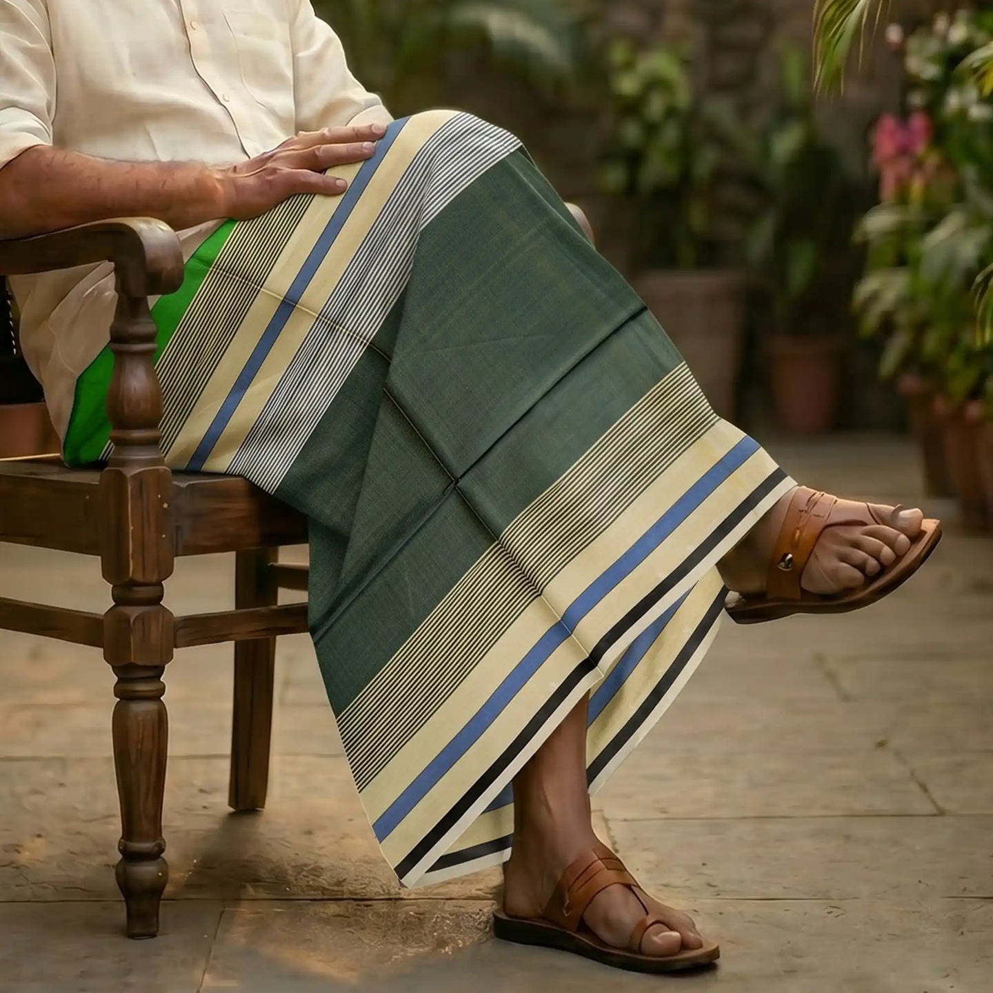 ExclusiveX Lungi for Men with Artisan Cotton Finish