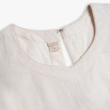 Cloud LineX Cotton Blouse: Hand Embroidery & Artisan Back Buttons