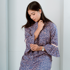 FloraX Kurti With Purple Cotton And Small Flower Print Lightweight Feel