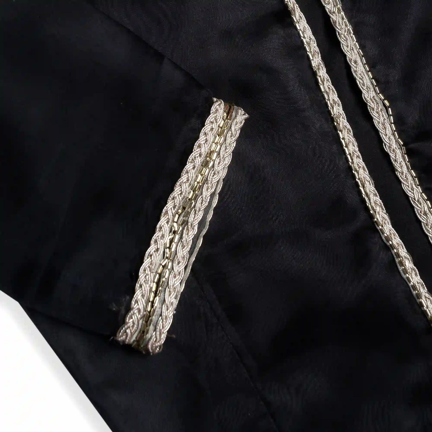 Golden MistX Organza Blouse: Elegant Golden Lace & Silk Lining