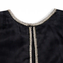 Golden MistX Organza Blouse: Elegant Golden Lace & Silk Lining