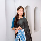 Elegant NoirX Block Printed Saree