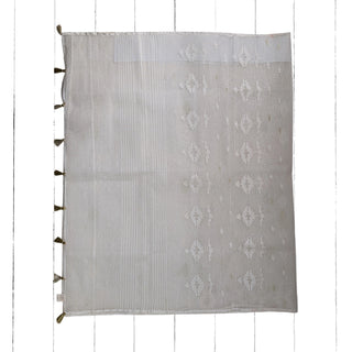 Pristine White Handloom Dhakai Jamdani Saree: Breathable Cotton, Ethnic Motifs