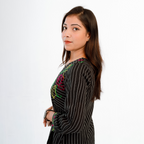 LotusX Kurti With Contrast Hand Embroidery Stylish And Unique Design