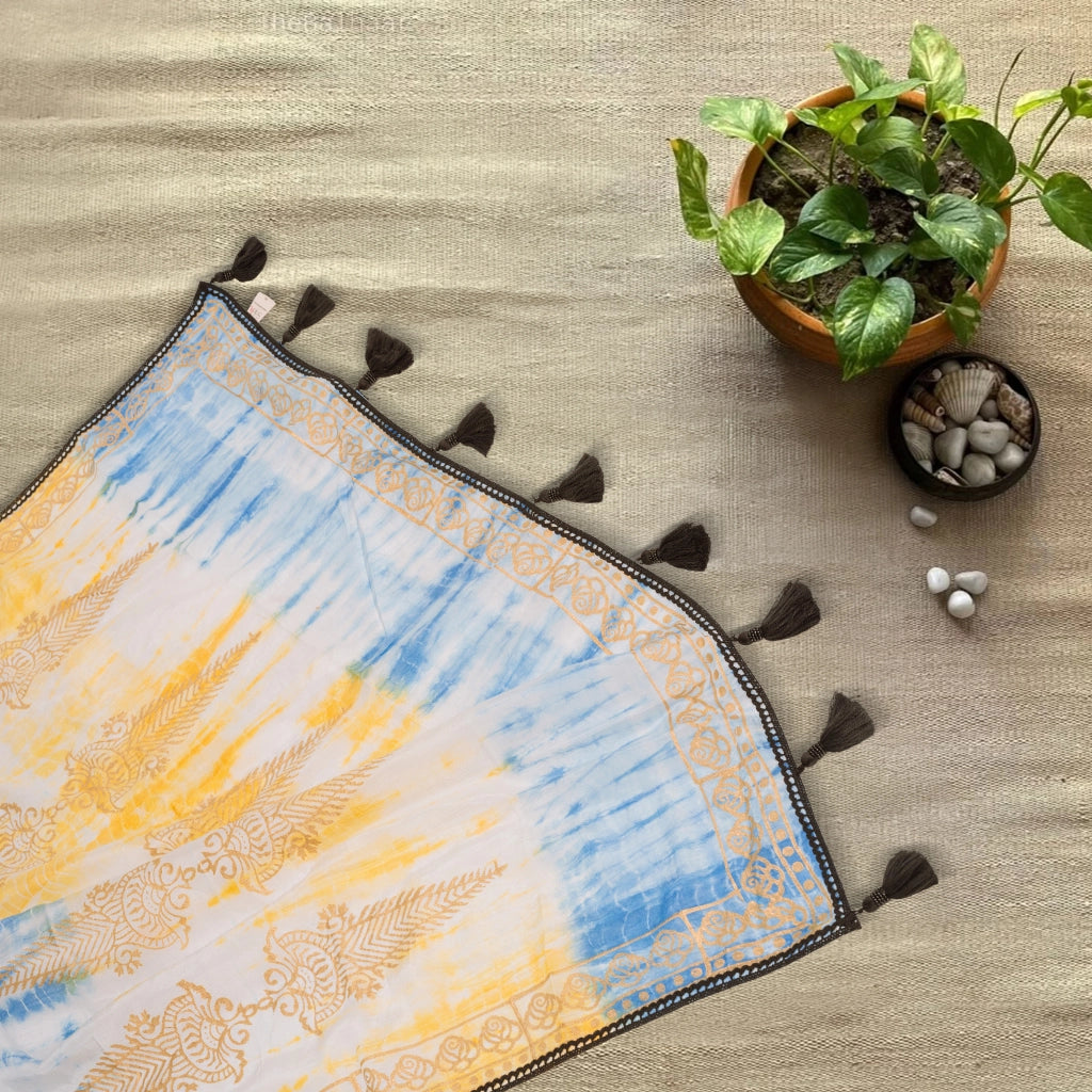 Premium Midnight SkyX Silk Saree (Black)