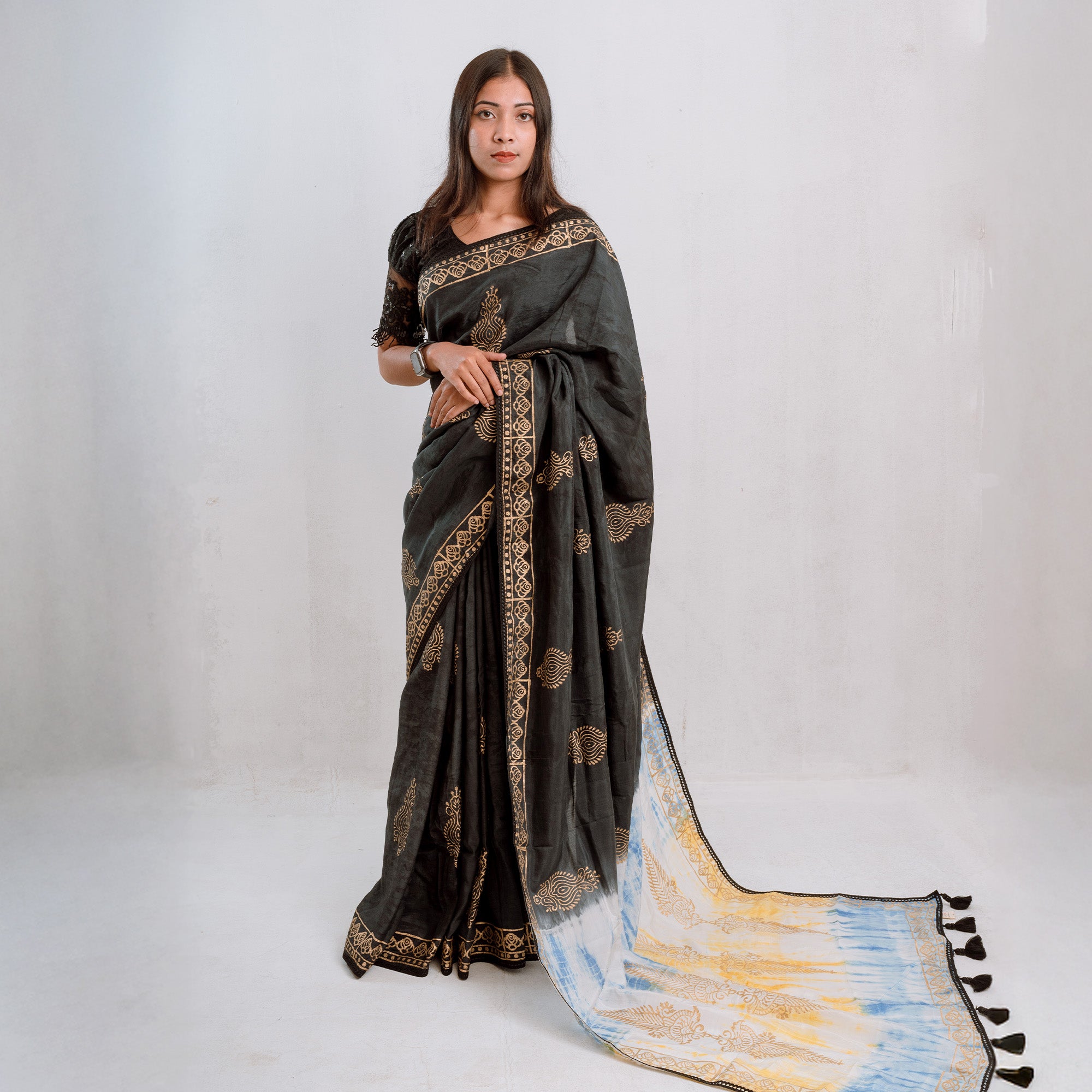 Exclusive Midnight skyX Silk Saree