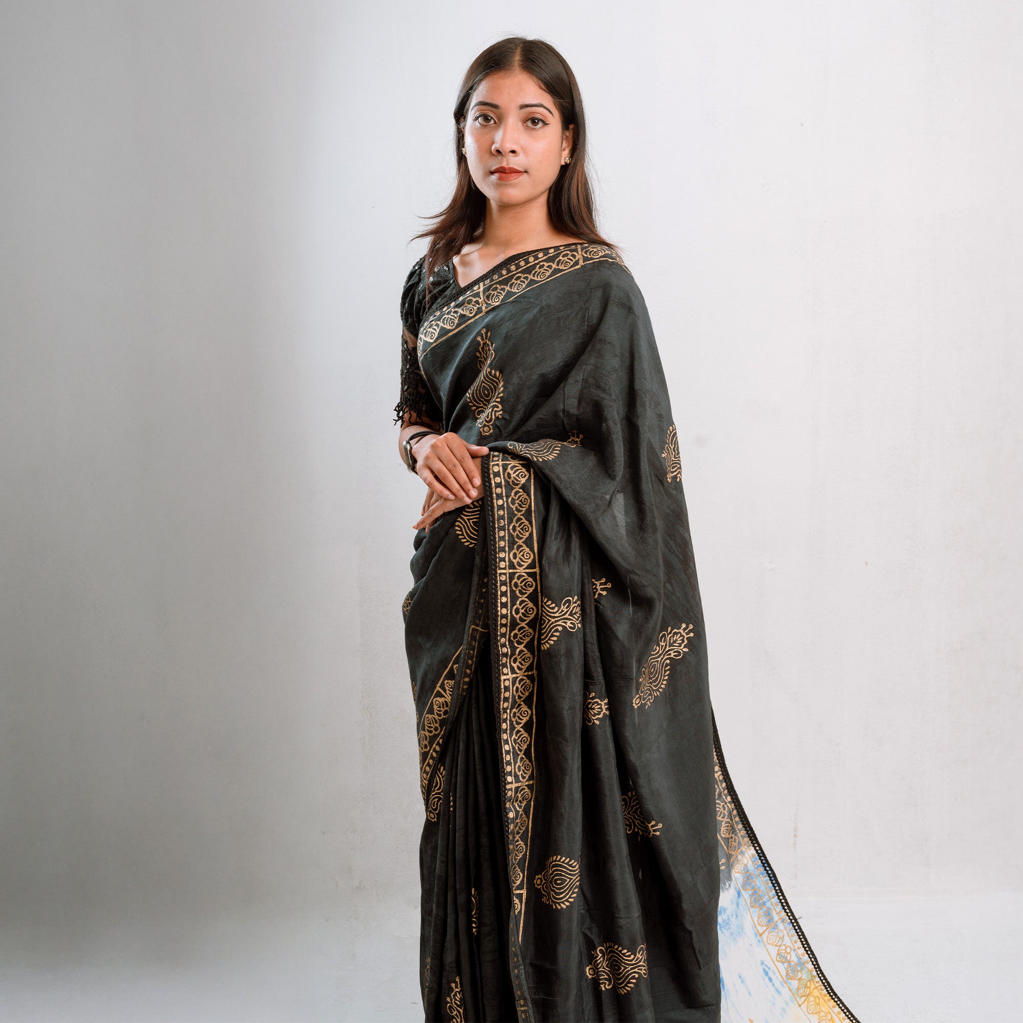 Exclusive Midnight skyX Silk Saree