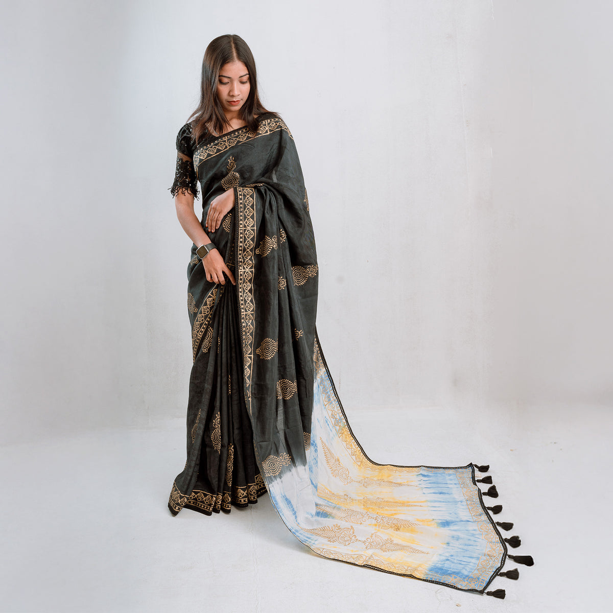 Tie-Dye Layered With Block Print