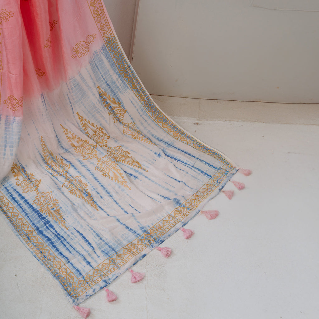 Eco Friendly Orchid SkyX Silk Saree