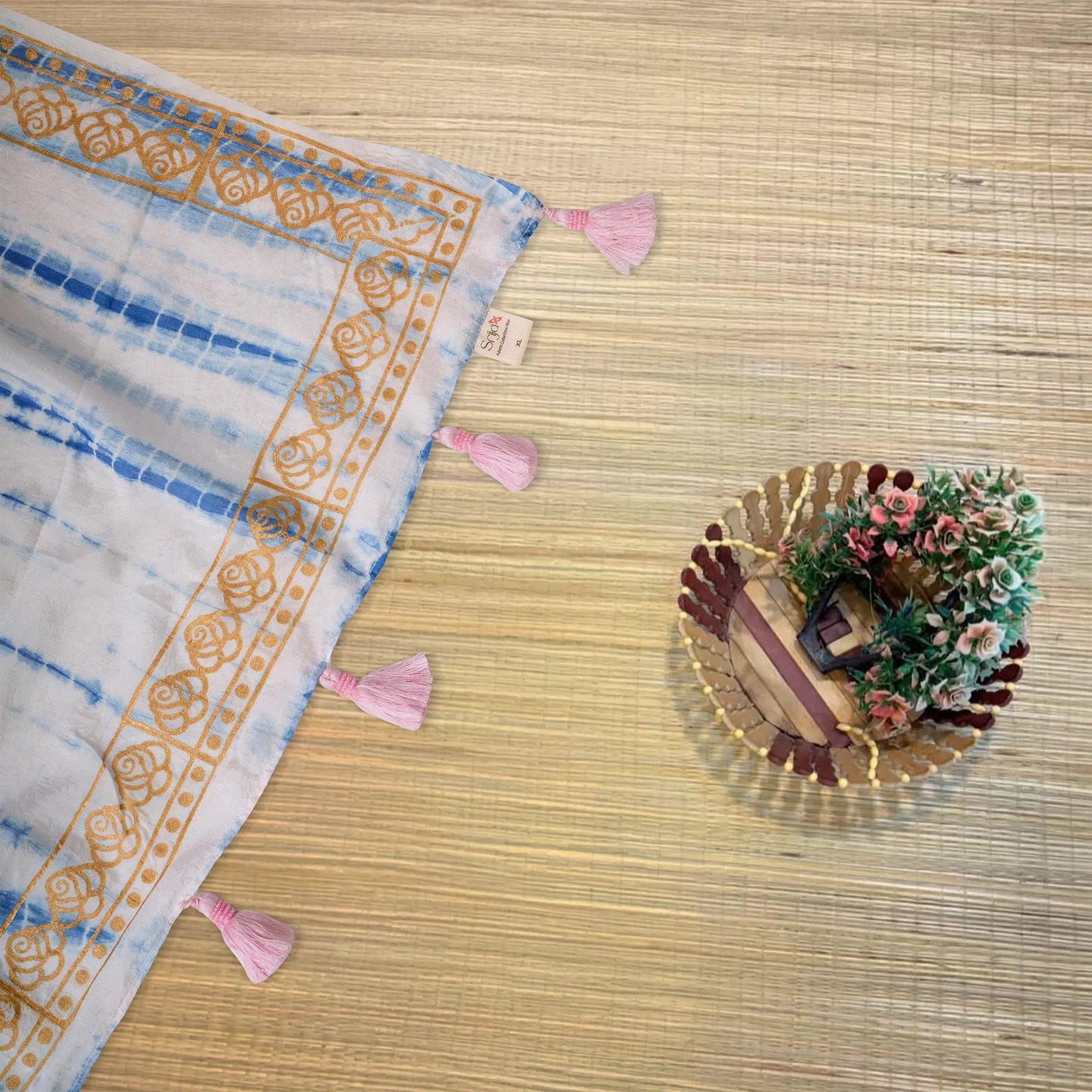 Premium Orchid skyX Silk Saree (Pink)