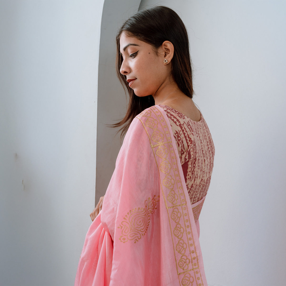 Tie-Dye With Block Print Detail