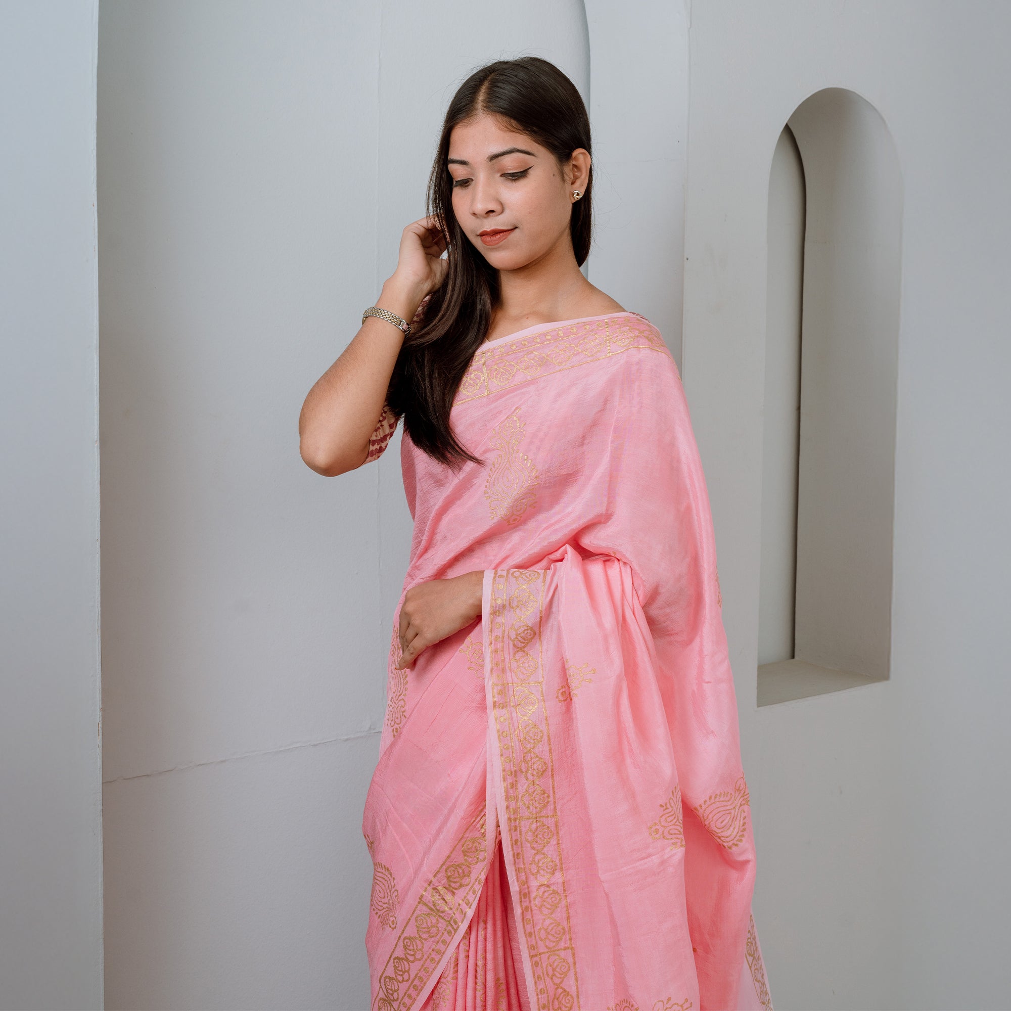 Eco Friendly Orchid SkyX Silk Saree