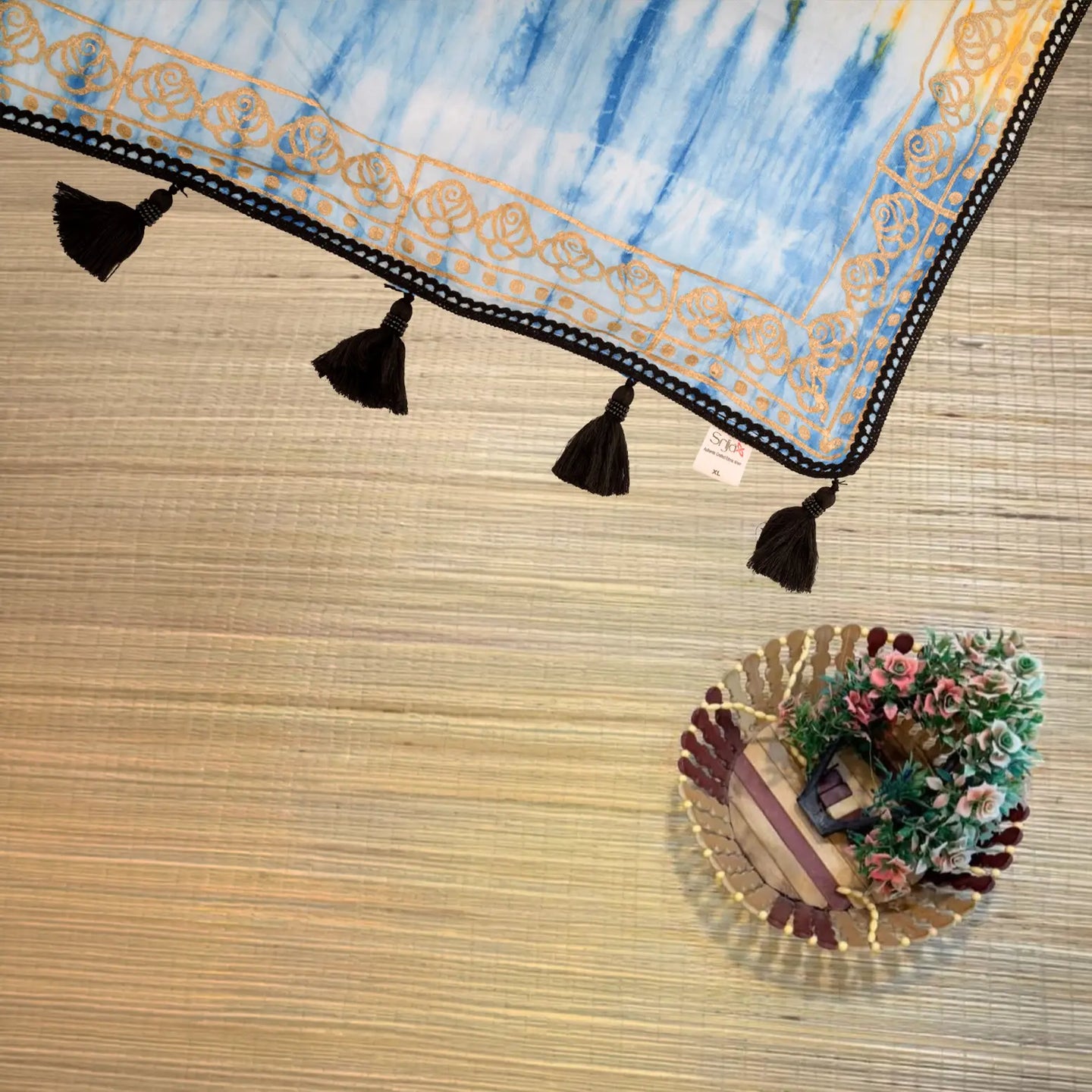 Premium Midnight SkyX Silk Saree (Black)