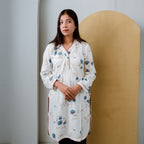 SrijaX White BloomX Kurti