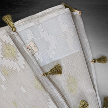 Pristine White Handloom Dhakai Jamdani Saree: Breathable Cotton, Ethnic Motifs